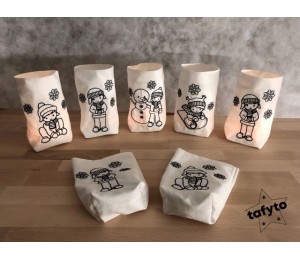 ITH Stickdatei - Lichtbeutel Winterboys